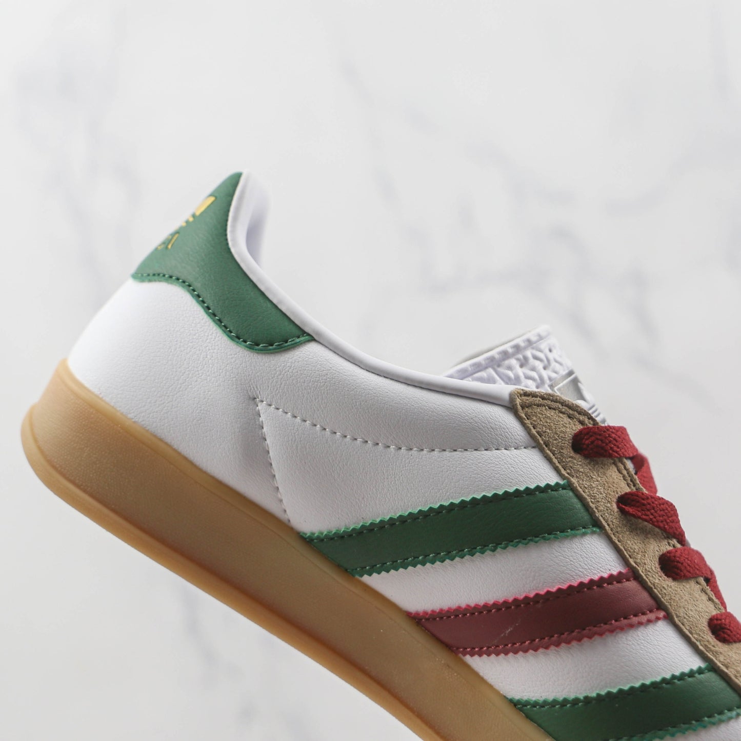 Tenis GG x Ads Gazelle Branco com Vermelho e Verde