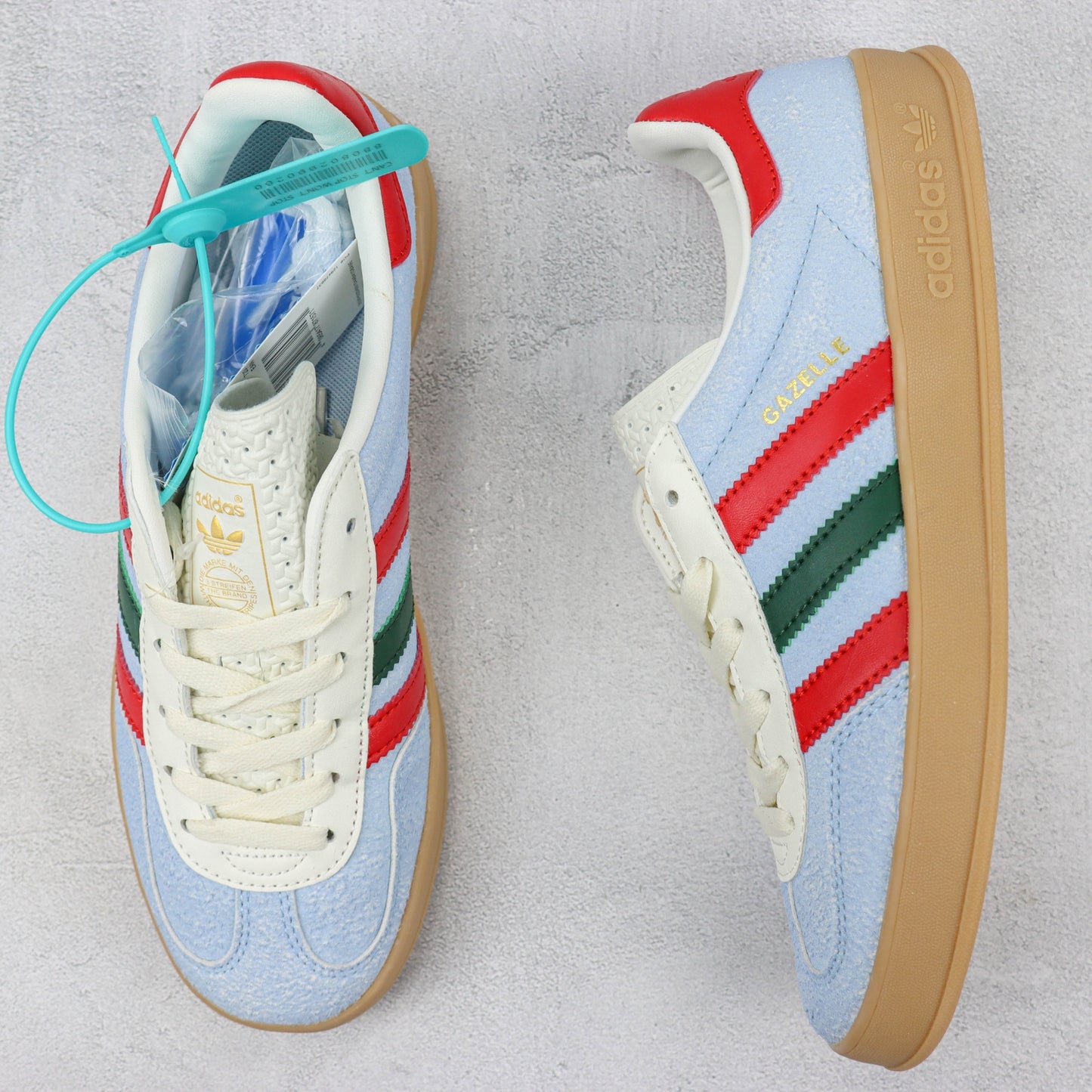 Tenis GG x Ads Gazelle Azul com Vermelho e Verde