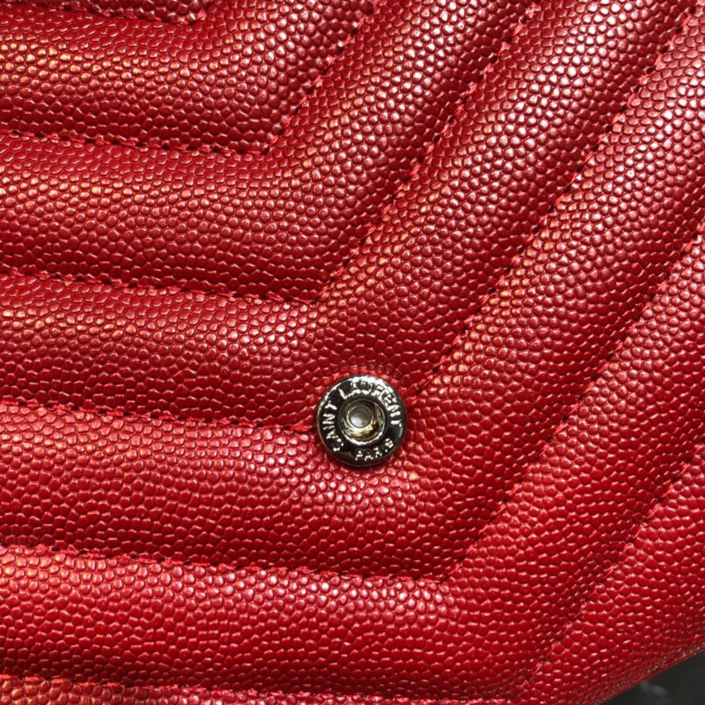 Bolsa YSL Monograma Pequena Vermelha