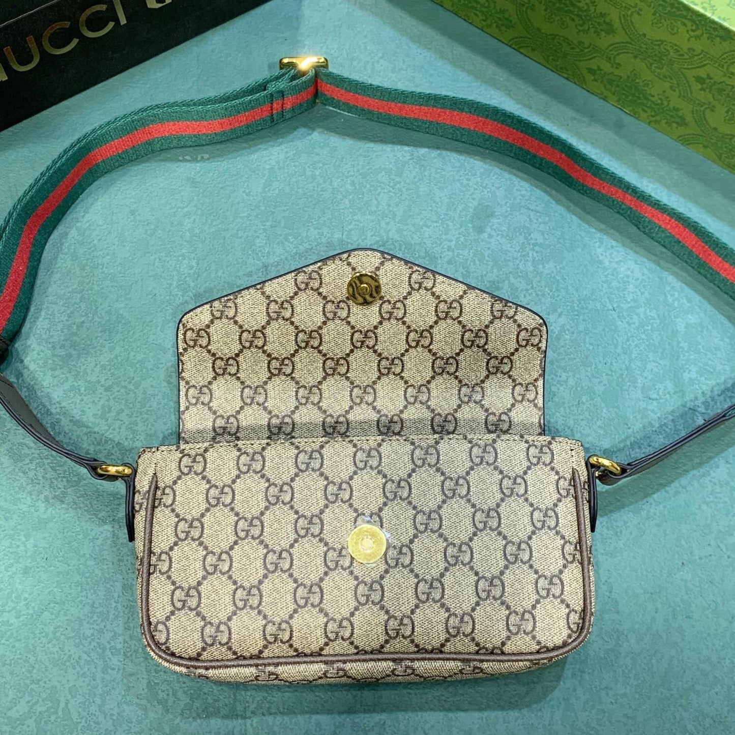 Bolsa GG Ophidia Mini Bege