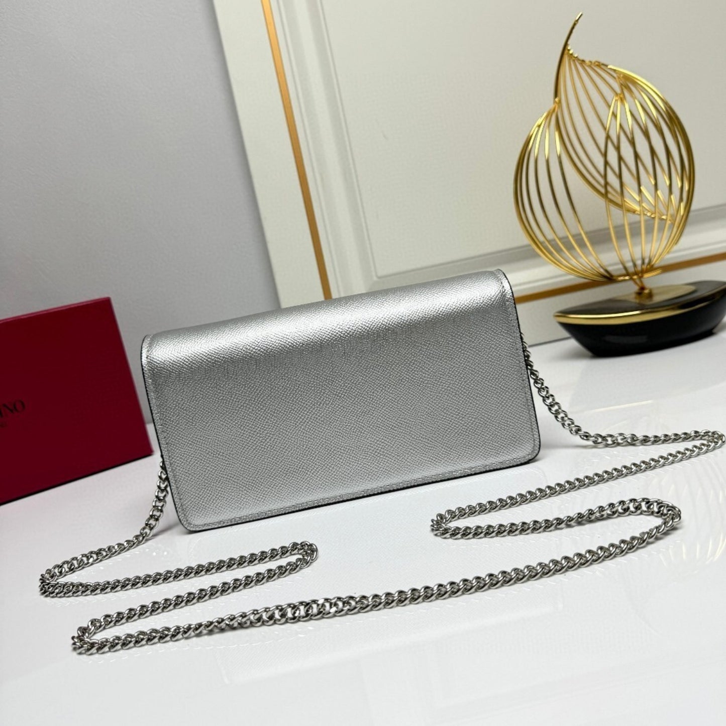 Bolsa VLTN VLogo Prata 22cm