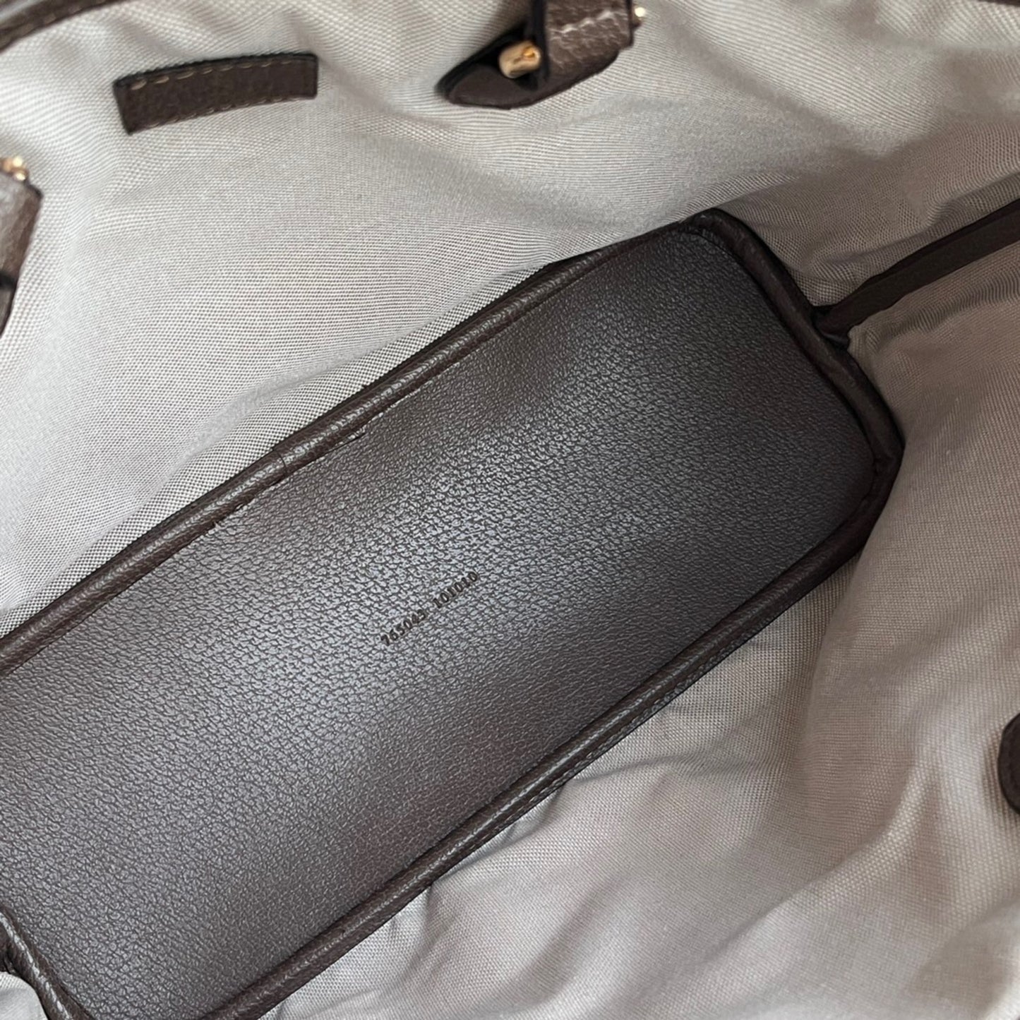 Bolsa GG Ophidia Pequena Bege e Marrom 31cm