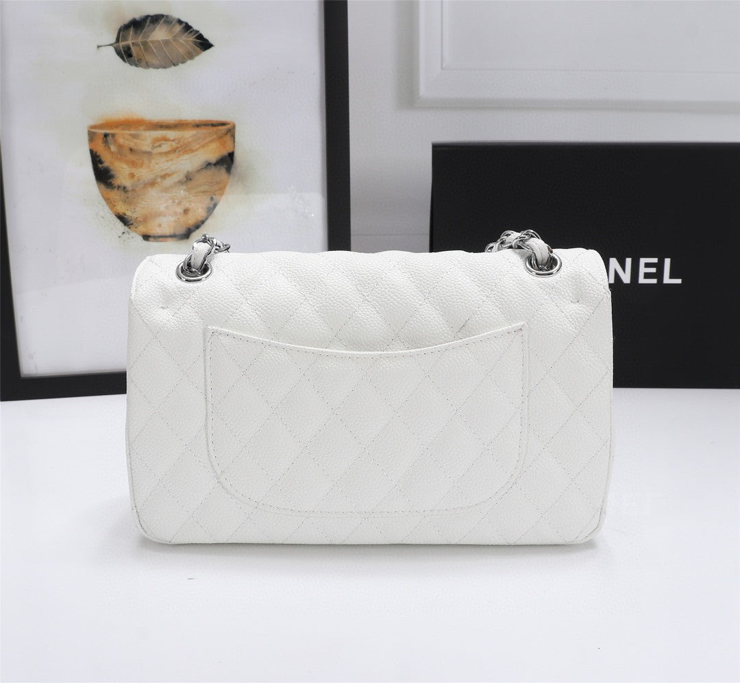 Bolsa CHN Classica Branca com prata 25cm