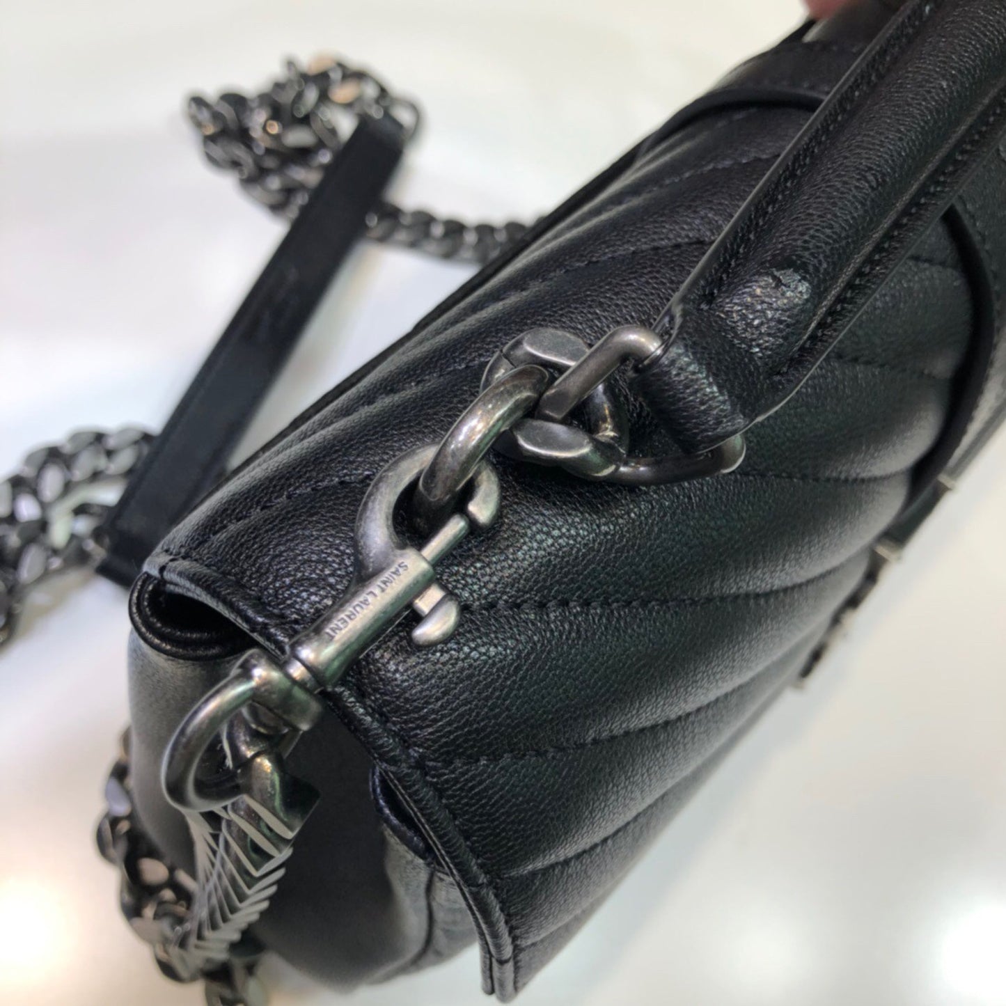 Bolsa YSL College Média Preta
