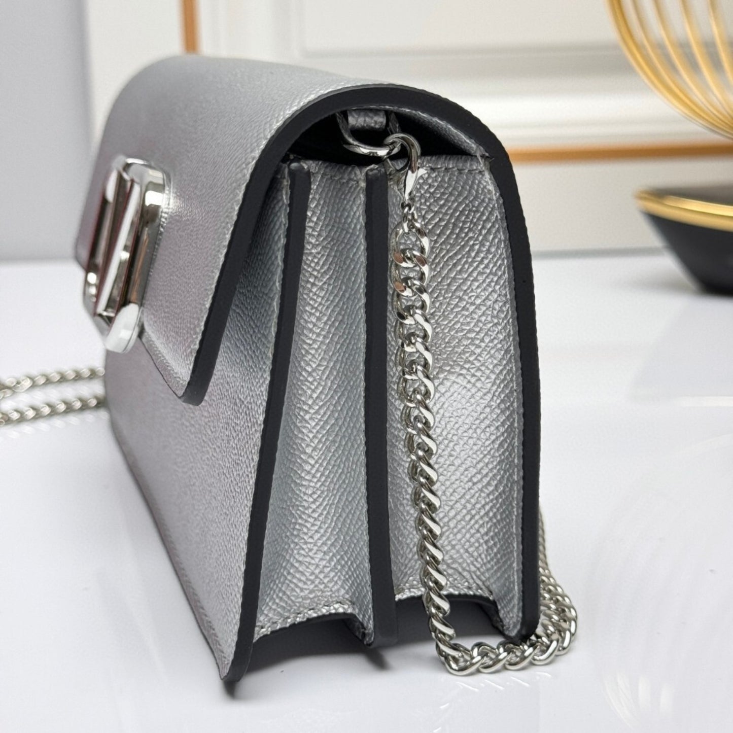 Bolsa VLTN VLogo Prata 22cm