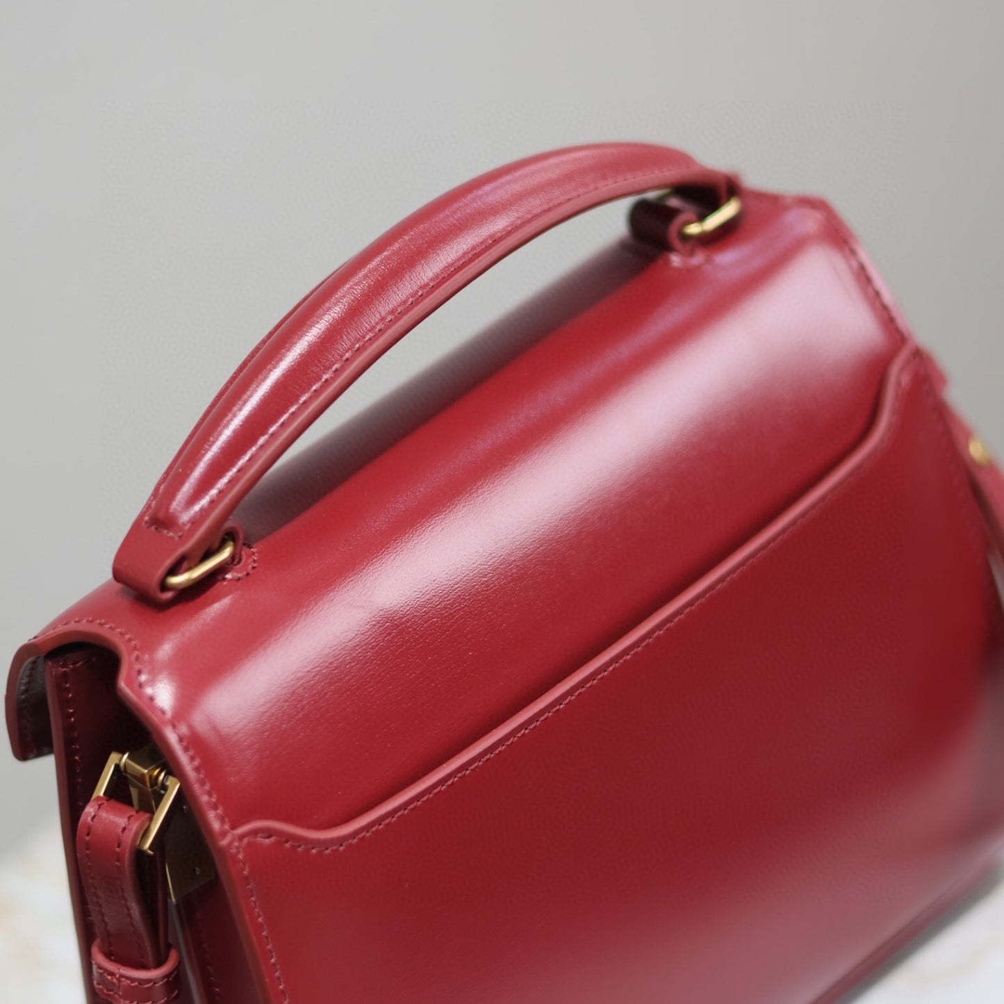 Bolsa YSL Cassandra Pequena Vermelha
