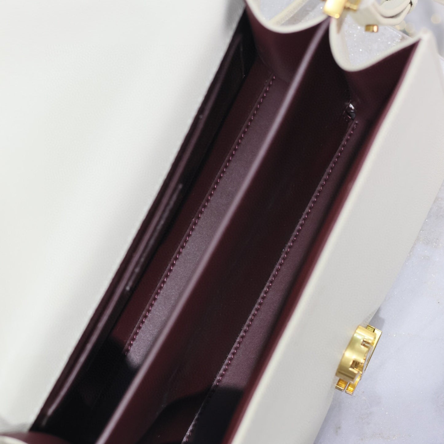 Bolsa YSL Cassandra Pequena Branca