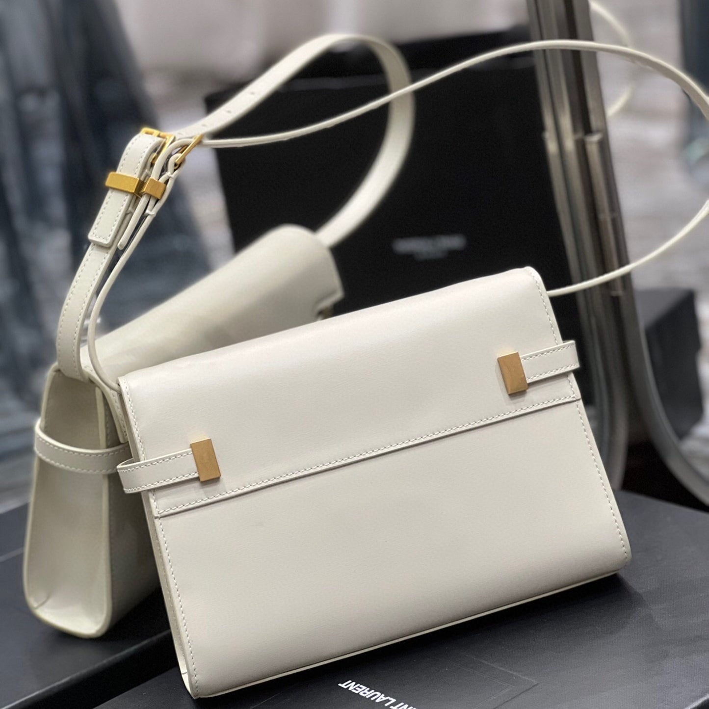 Bolsa YSL Manhattan Branca pequena