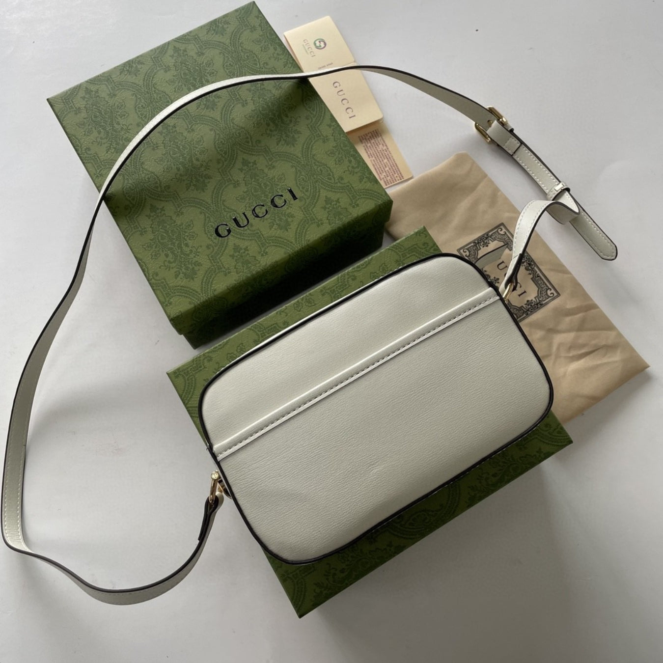 Bolsa GG tiracolo Horsebit clara 1955 pequena 20cm