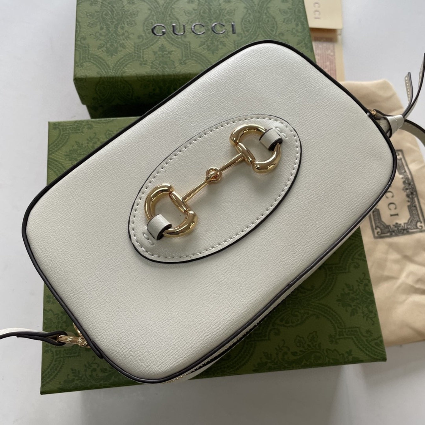 Bolsa GG tiracolo Horsebit clara 1955 pequena 20cm