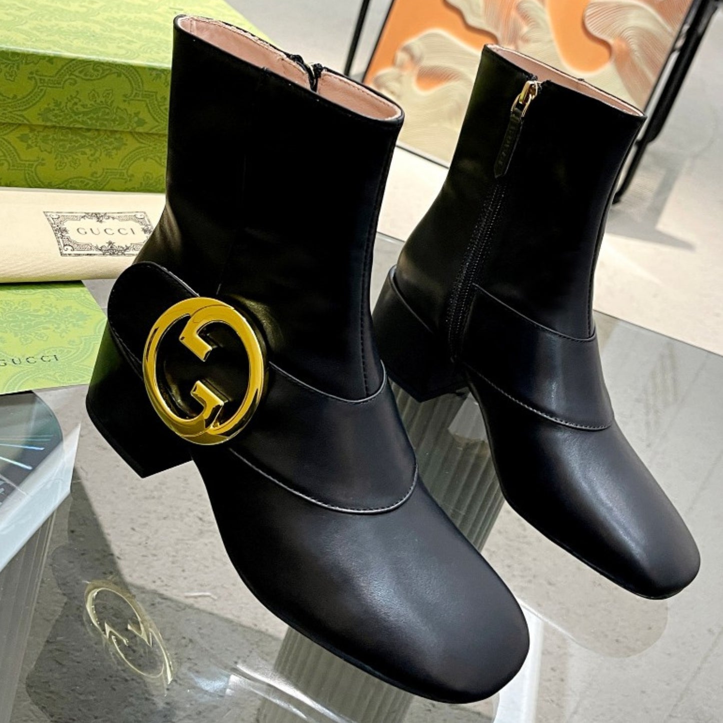 Bota GG Ankle boot Blondie Preta