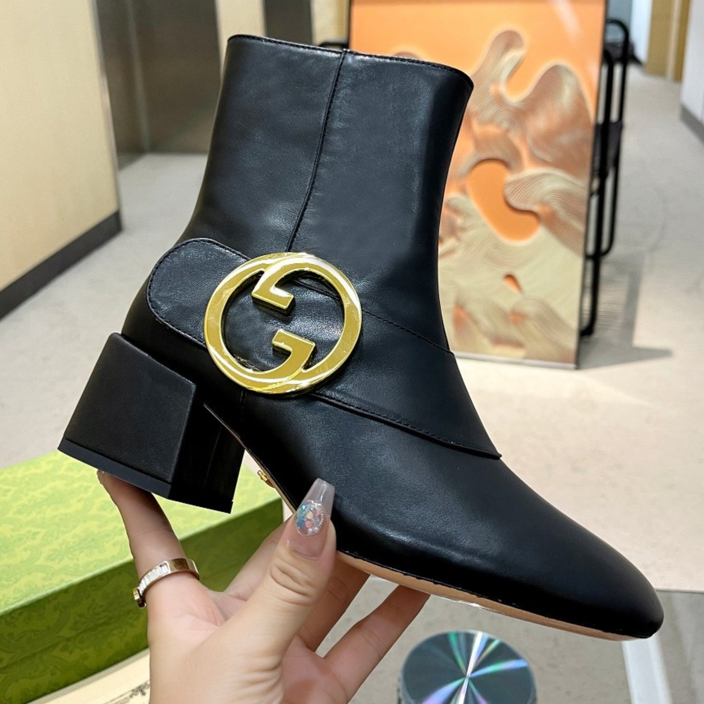 Bota GG Ankle boot Blondie Preta
