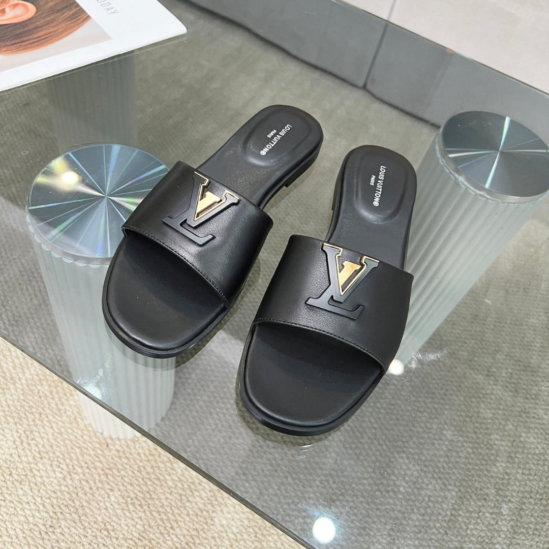 Rasteirinha LV Capri Flat Preto