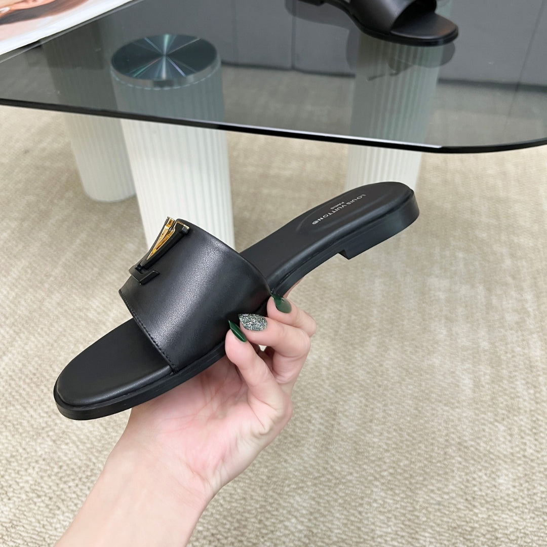 Rasteirinha LV Capri Flat Preto