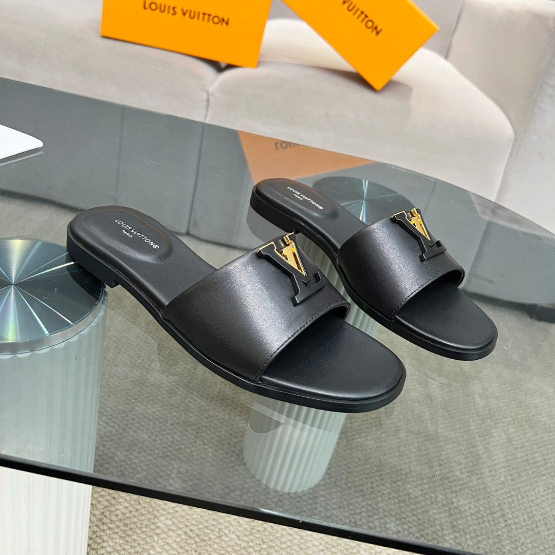 Rasteirinha LV Capri Flat Preto
