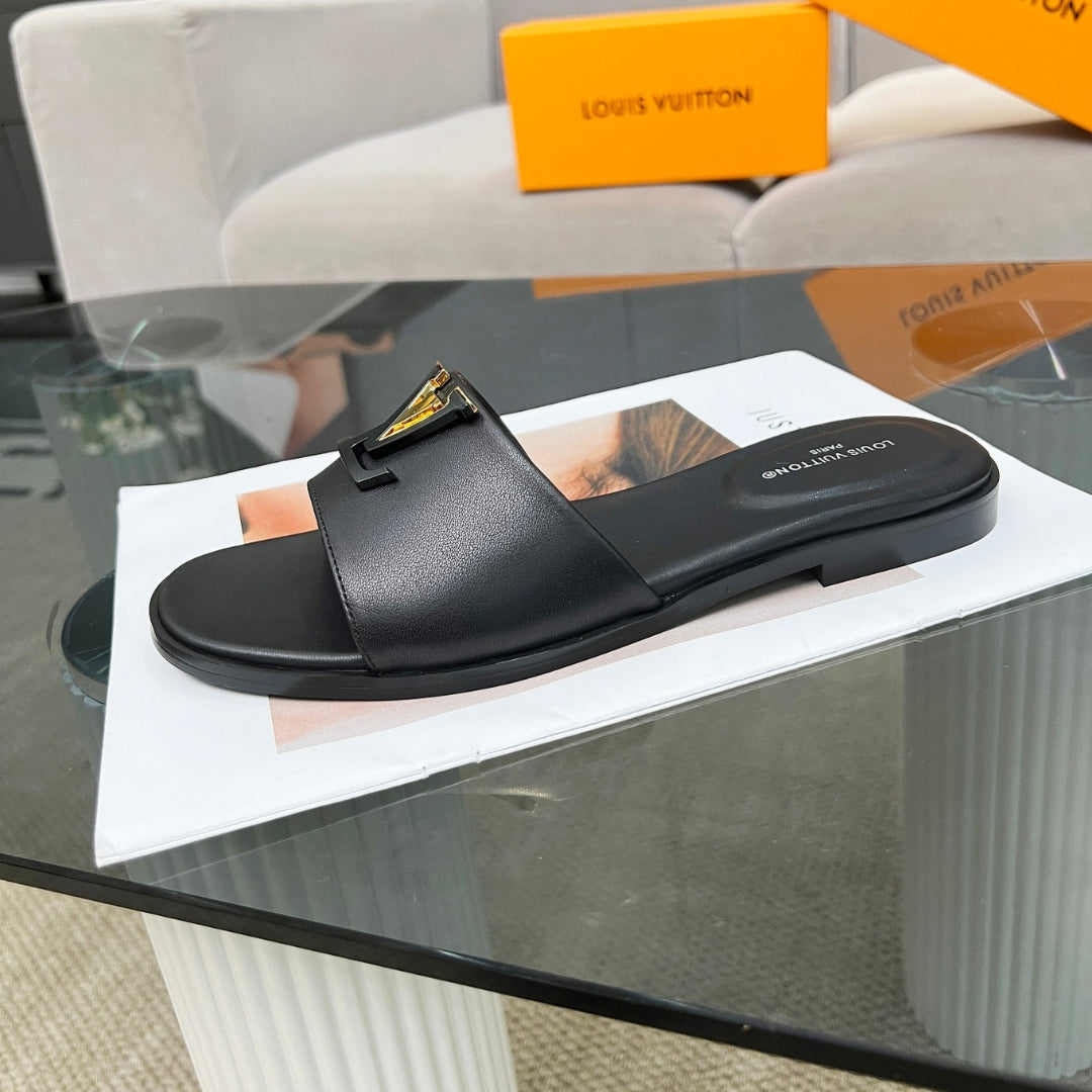 Rasteirinha LV Capri Flat Preto