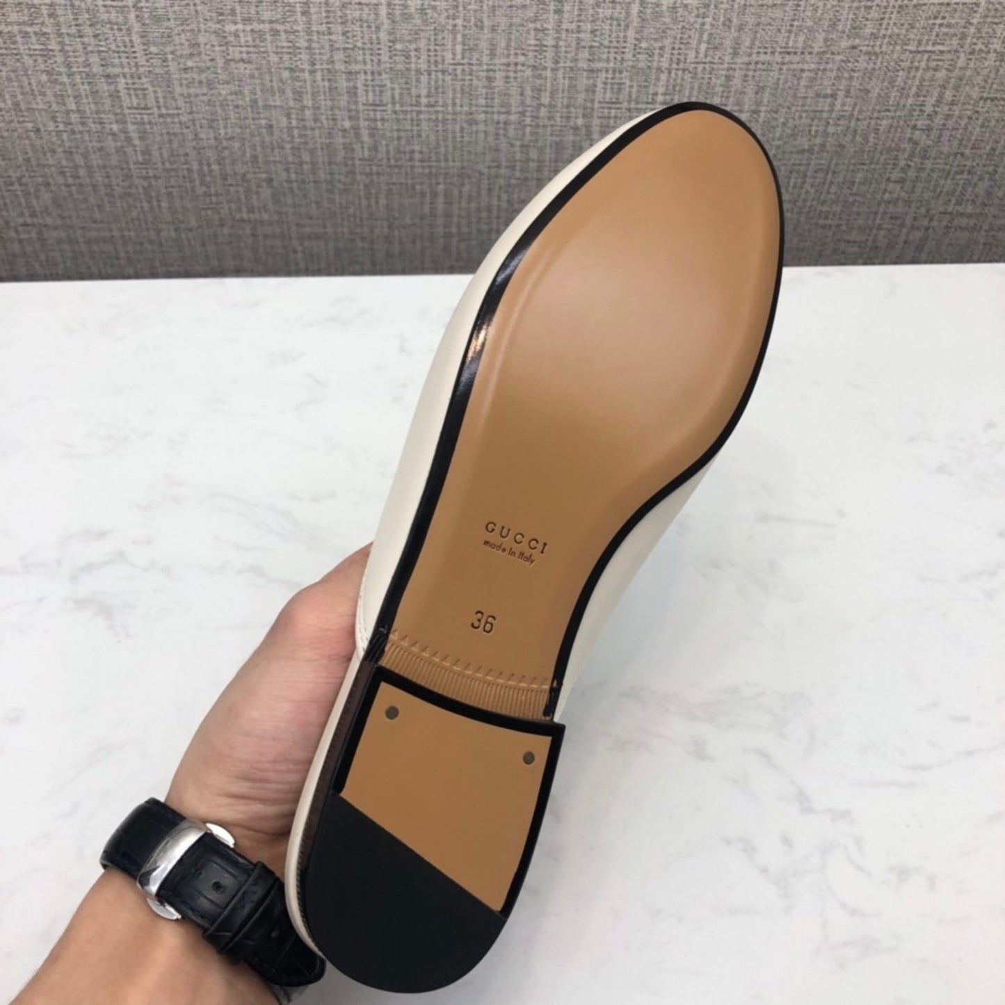 Mule GG Princetown de couro Off White