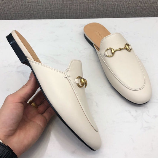 Mule GG Princetown de couro Off White