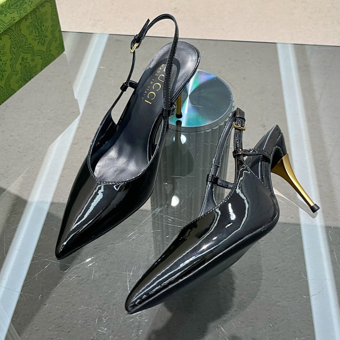 Scarpin GG Preto Salto 8,5cm
