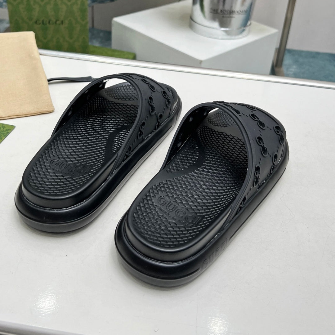 Chinelo Slide GG Preto Detalhes