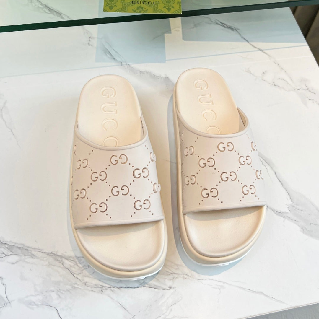 Chinelo Slide GG Rosa Canvas Detalhes