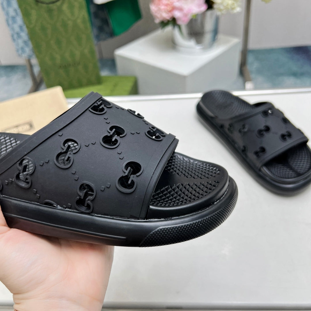 Chinelo Slide GG Preto Detalhes