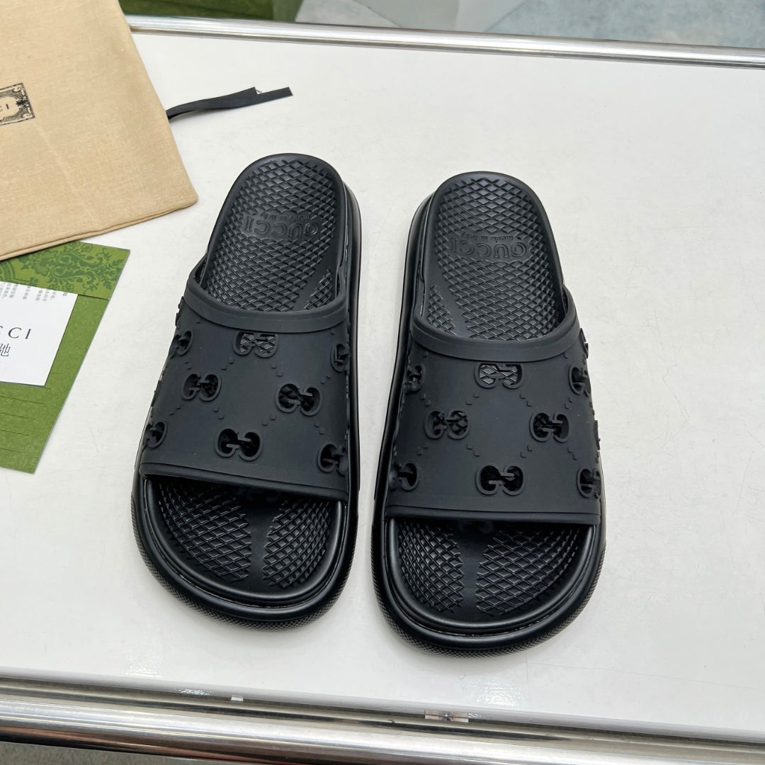 Chinelo Slide GG Preto Detalhes