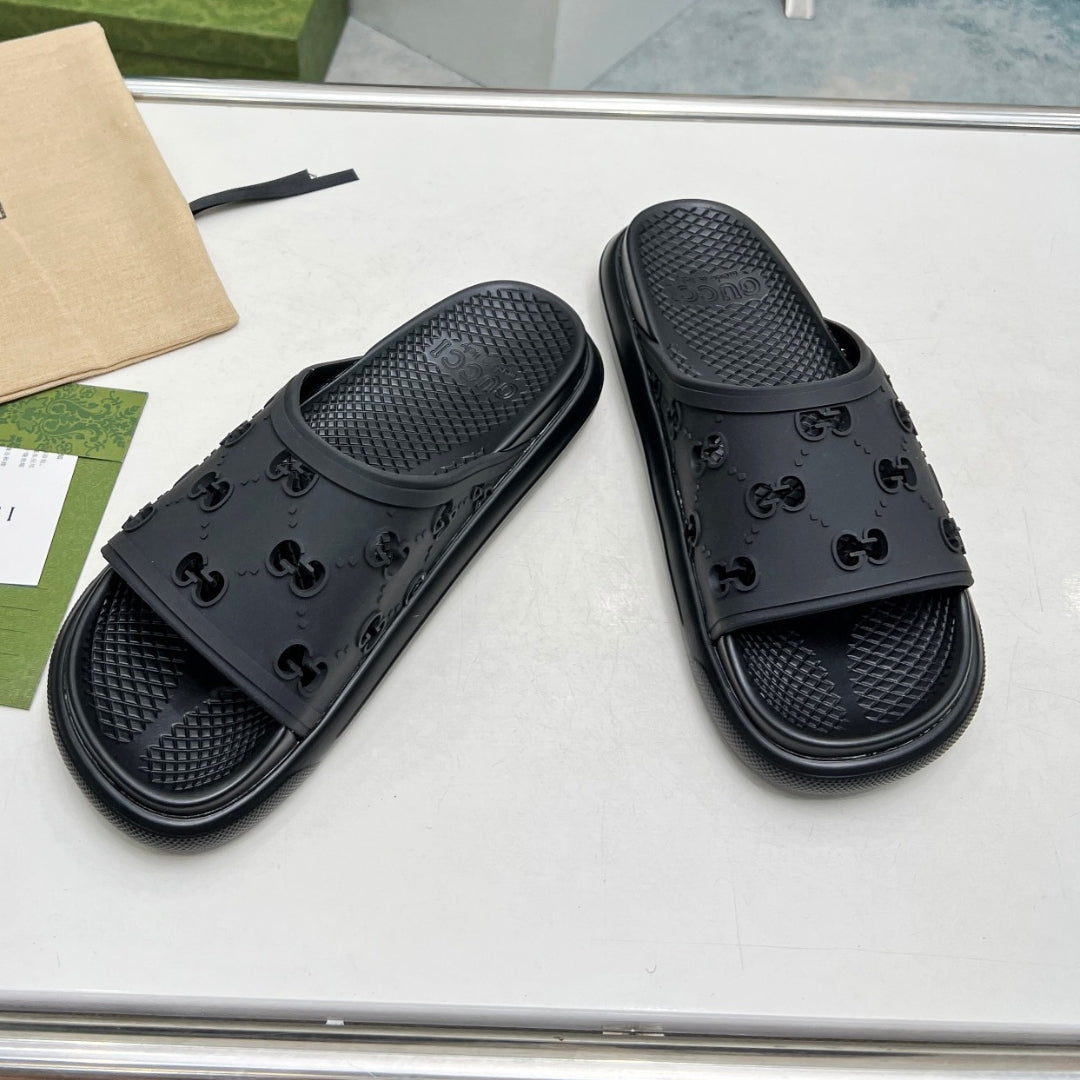 Chinelo Slide GG Preto Detalhes