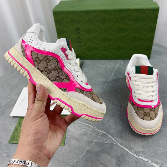 Tenis GG Re-Web GG Rosa