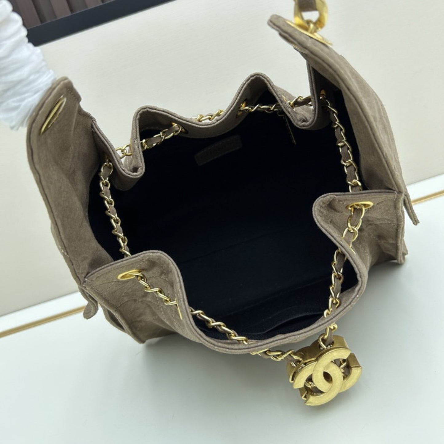 Bolsa CHN Hobo Bege 26cm