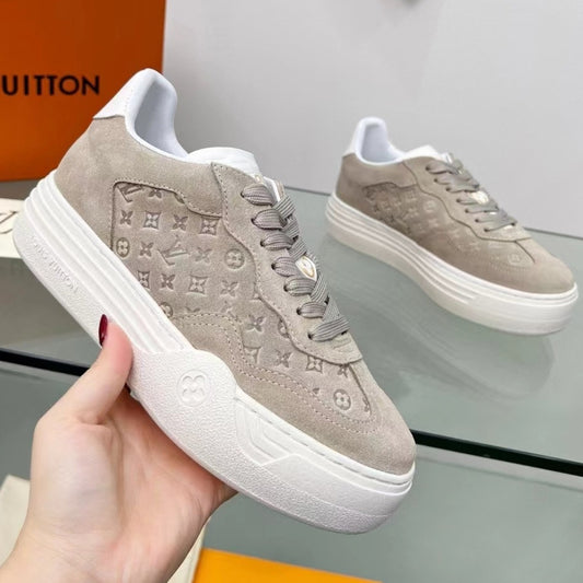 Tênis LV Groovy Platform Bege Claro