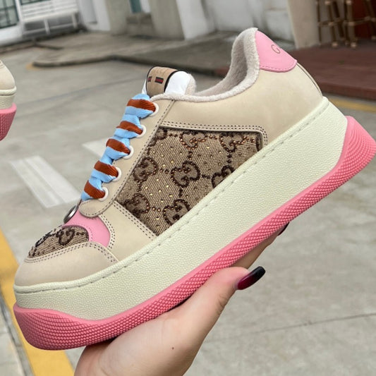 Tenis GG Screener Trainer Canvas e Rosa