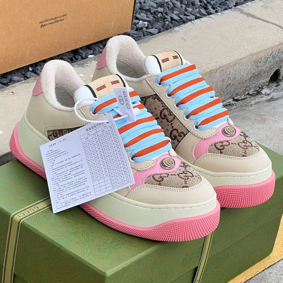 Tenis GG Screener Trainer Canvas e Rosa