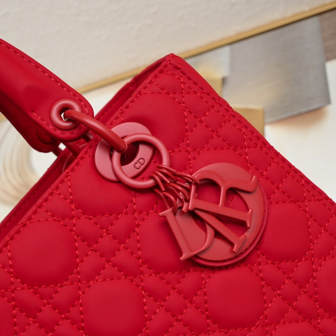 Bolsa Dio Lady My ABCDio Pequena Vermelho cereja Mate 24cm