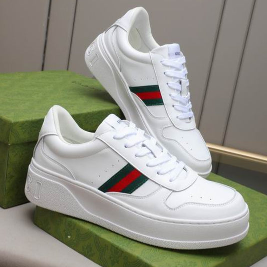 Tenis GG Com Faixa Web todo Branco