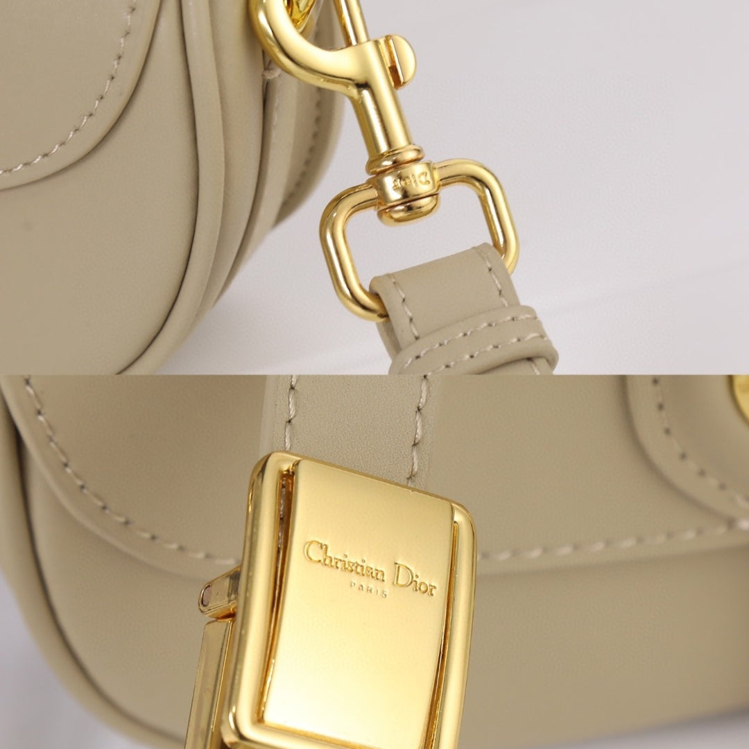 Bolsa Dio Bobby West-East Pequena Bege Mate 22cm