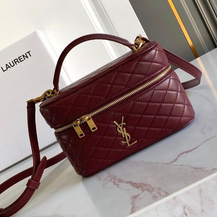 Bolsa YSL Gaby Vanity Couro Vermelho 18cm