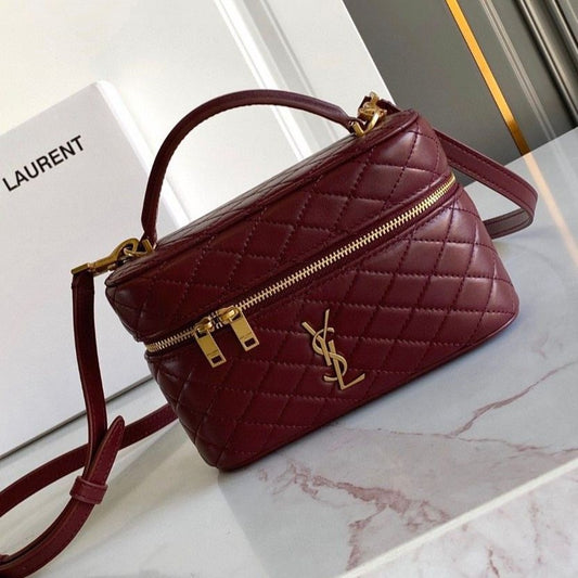 Bolsa YSL Gaby Vanity Couro Vermelho