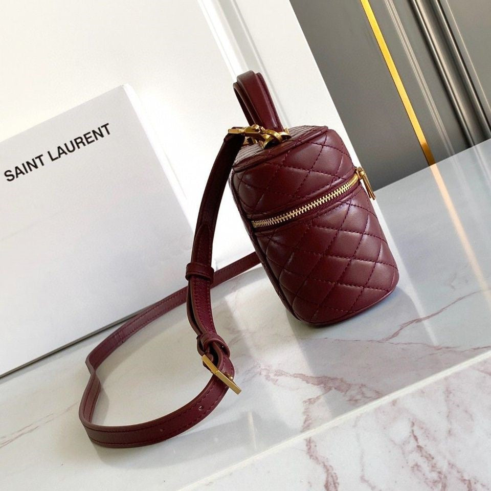 Bolsa YSL Gaby Vanity Couro Vermelho 18cm