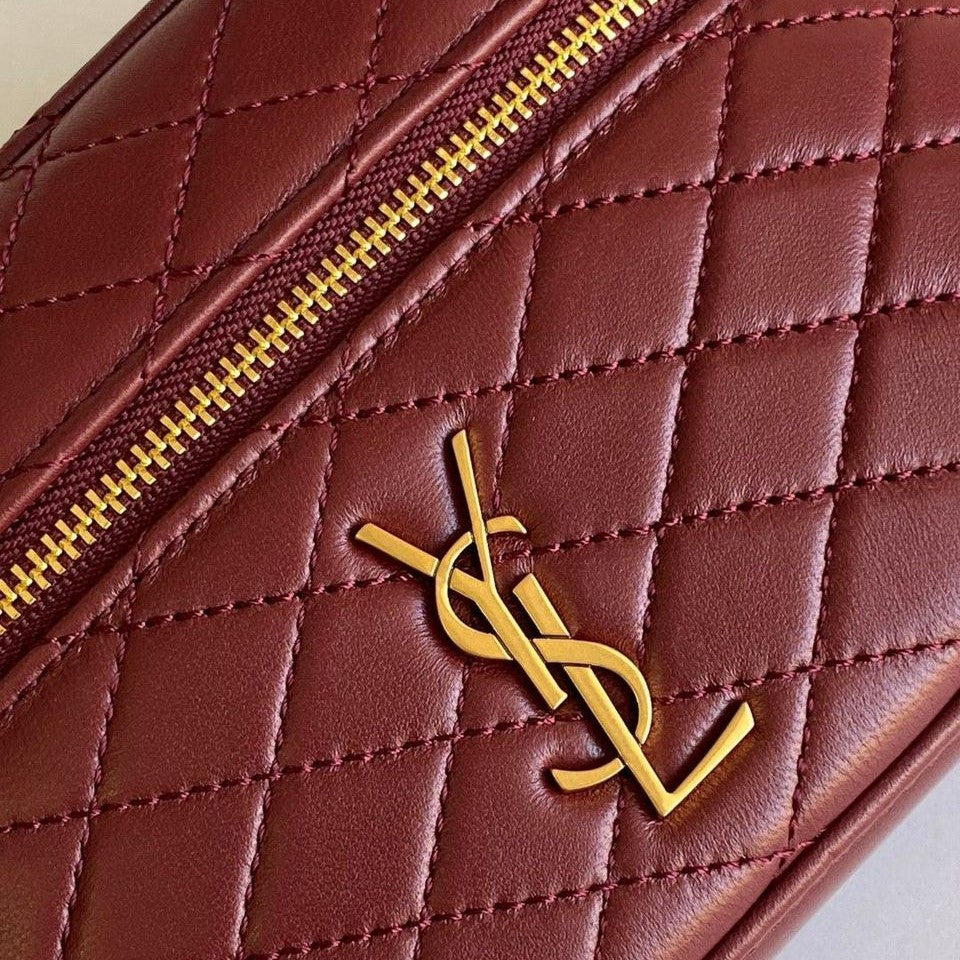 Bolsa YSL Gaby Vanity Couro Vermelho 18cm