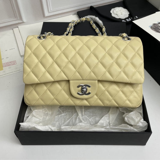 Bolsa CHN Classica Amarelo Claro com Prata 25cm