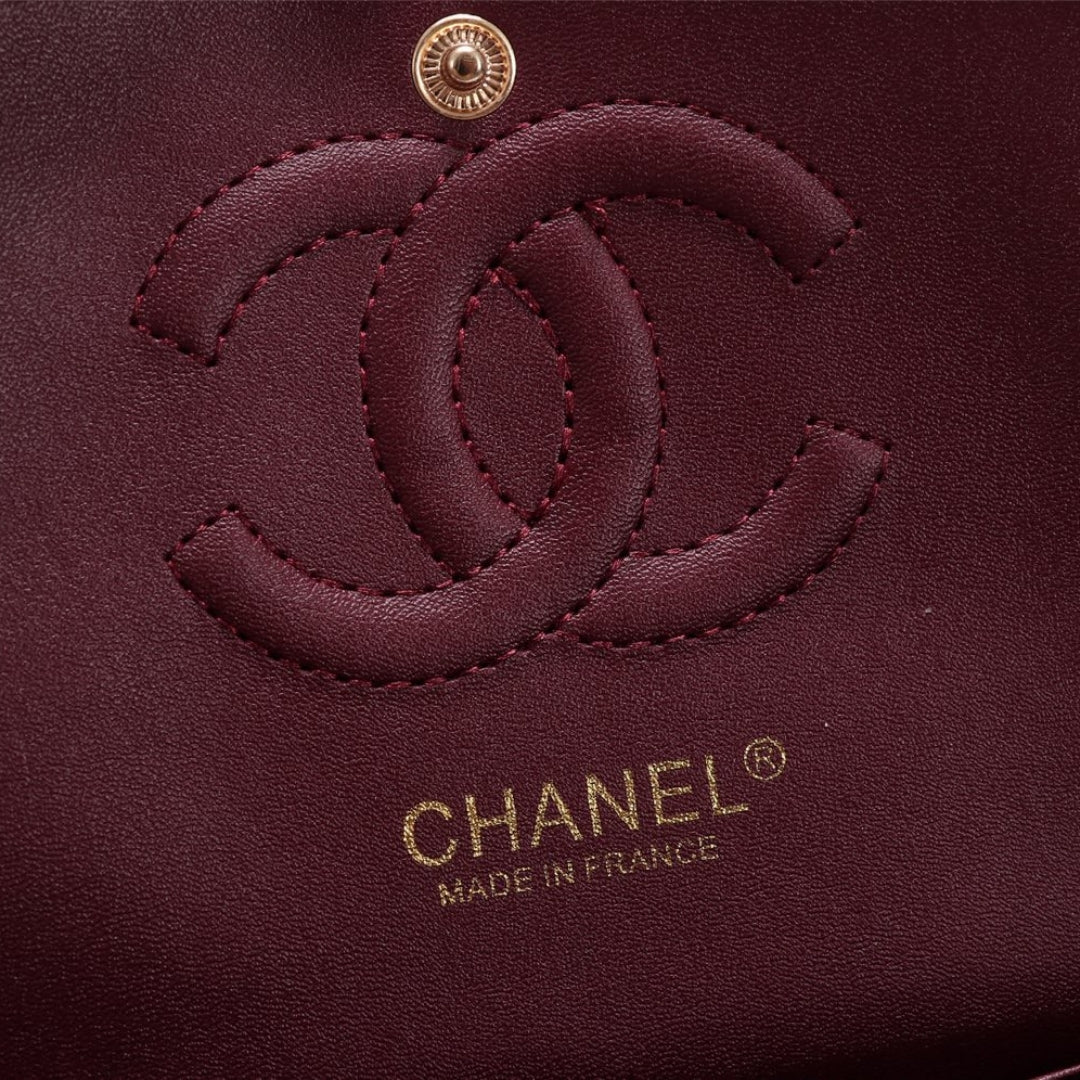 Bolsa CHN Classica detalhes Bege com Dourado 25cm