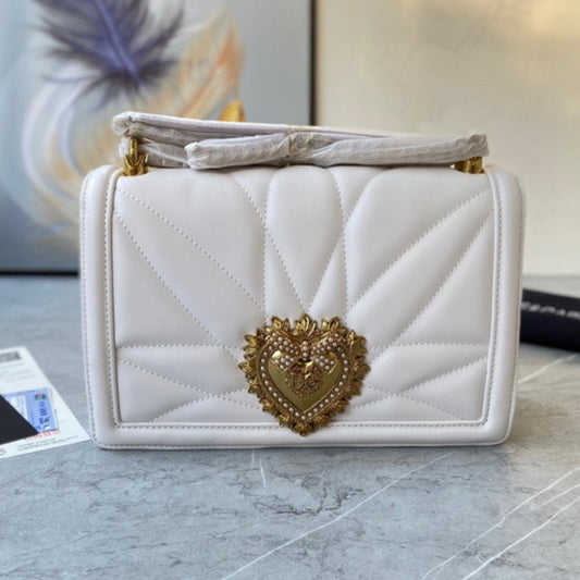 Bolsa DG Devotion Pequena Branco 21cm