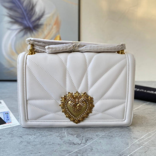 Bolsa DG Devotion Pequena Branco 26cm