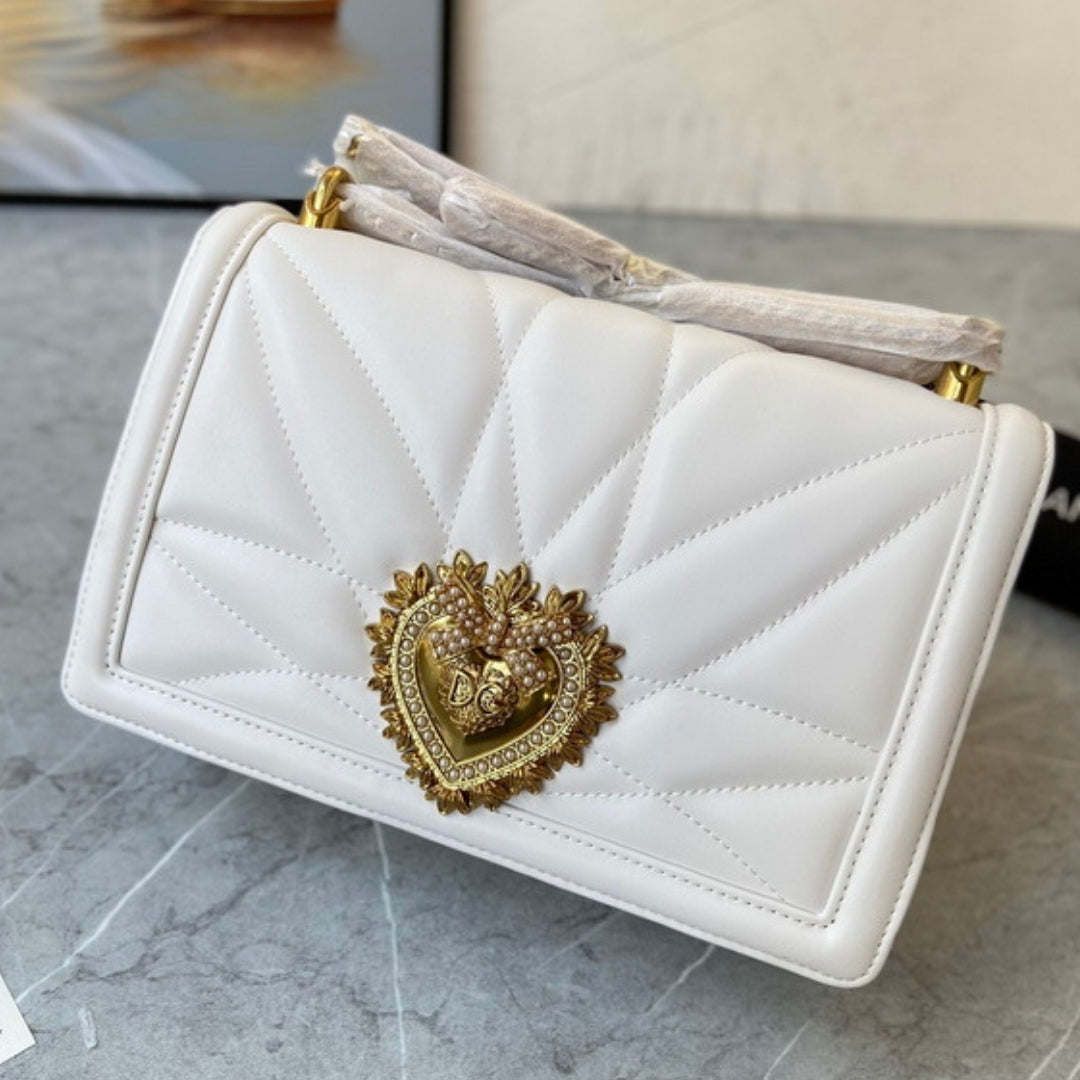 Bolsa DG Devotion Pequena Branco 26cm