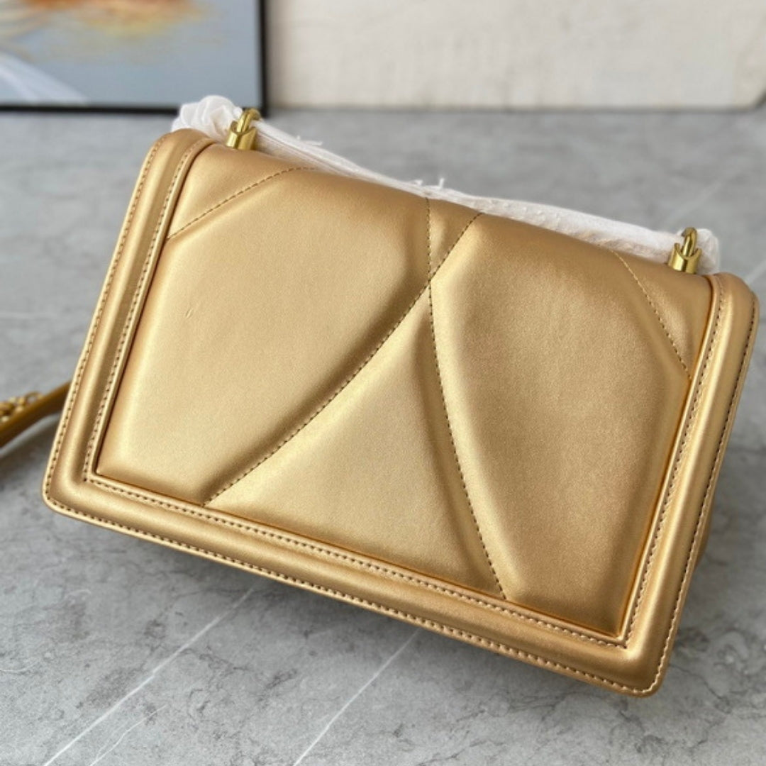 Bolsa DG Devotion Pequena Dourado 26cm