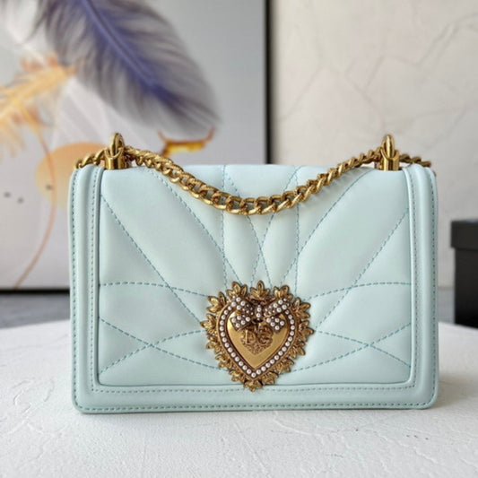 Bolsa DG Devotion Pequena Verde Claro 21cm