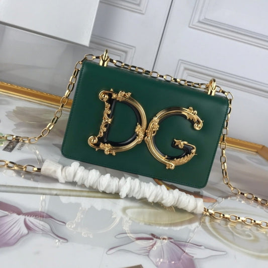 Bolsa DG tiracolo Girls Verde 21cm