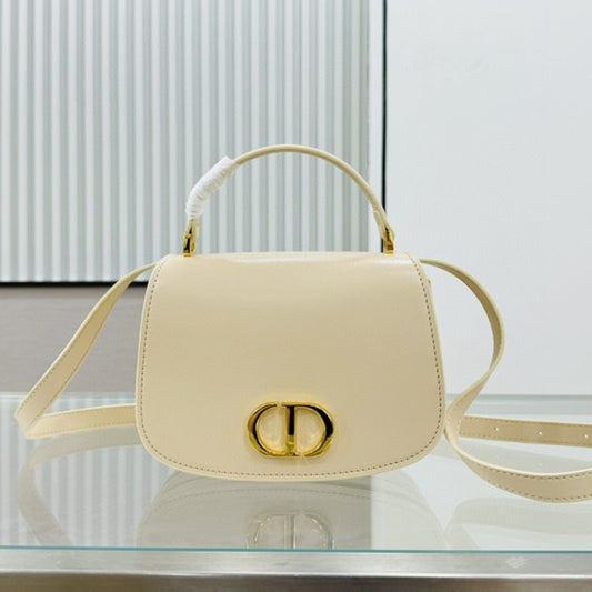 Bolsa Dio 30 Montaigne Avenue Top Handle bege 19cm