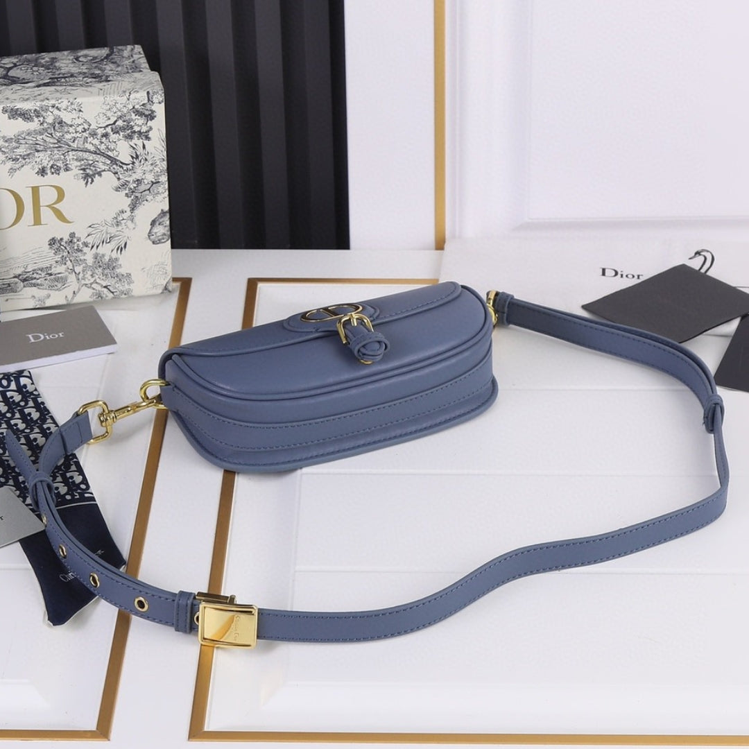 Bolsa Dio Bobby West-East Pequena Azul 22cm
